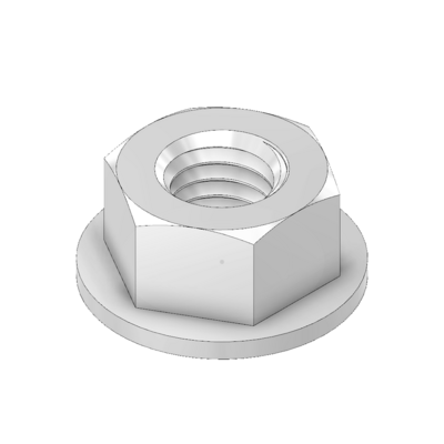 M4F-0 MODULAR SOLUTIONS ZINC PLATED FASTENER<br>M4 SERRATED FLANGE HEX NUT